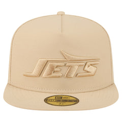 New York Jets New Era Color Pack A-Frame 59FIFTY Fitted Hat - Beige Hats