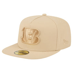 Cincinnati Bengals New Era Color Pack A-Frame 59FIFTY Fitted Hat - Light Beige Hats