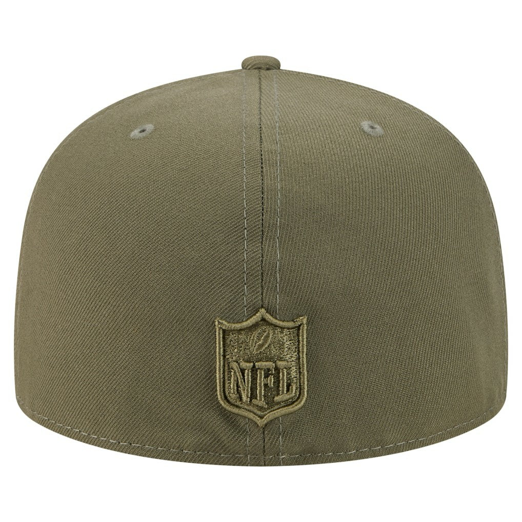 Miami Dolphins New Era Color Pack A-Frame 59FIFTY Fitted Hat - Olive Hats