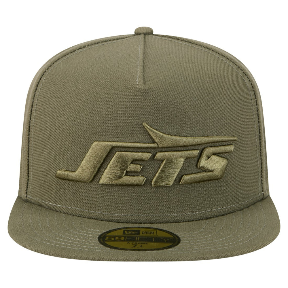 New York Jets New Era Color Pack A-Frame 59FIFTY Fitted Hat - Olive Hats