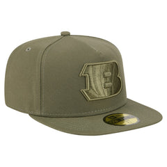 Cincinnati Bengals New Era Color Pack A-Frame 59FIFTY Fitted Hat - Olive Hats