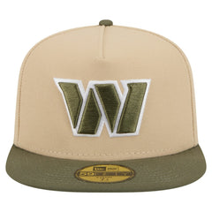 Washington Commanders New Era Color Pack A-Frame 59FIFTY Fitted Hat - Beige/Olive Hats