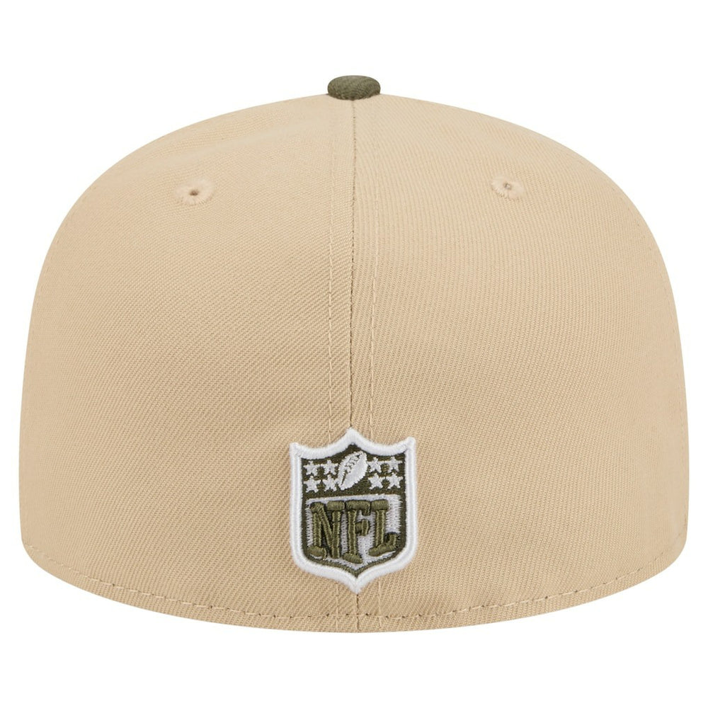 Washington Commanders New Era Color Pack A-Frame 59FIFTY Fitted Hat - Beige/Olive Hats
