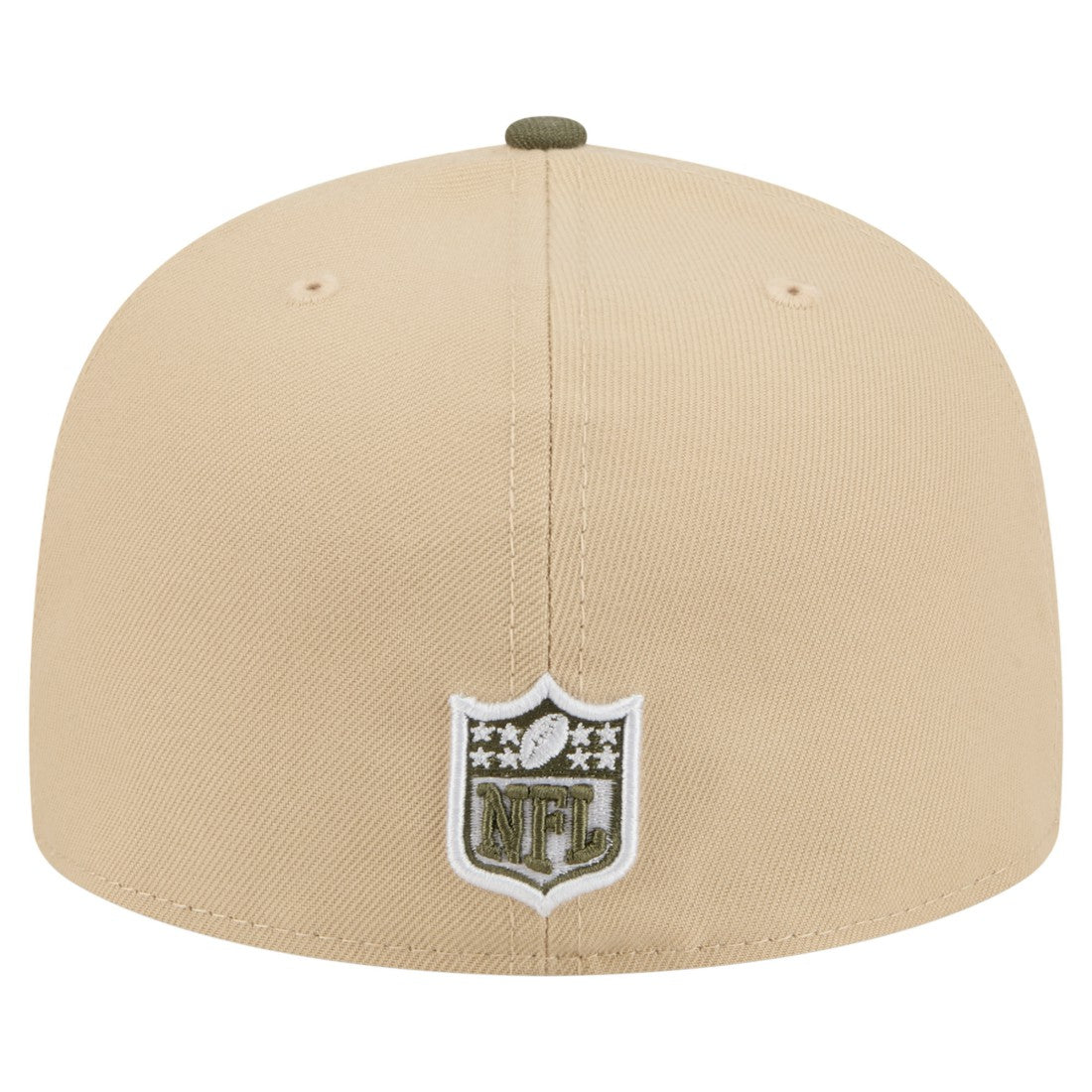 New York Jets New Era Color Pack A-Frame 59FIFTY Fitted Hat - Light Beige/Olive Hats