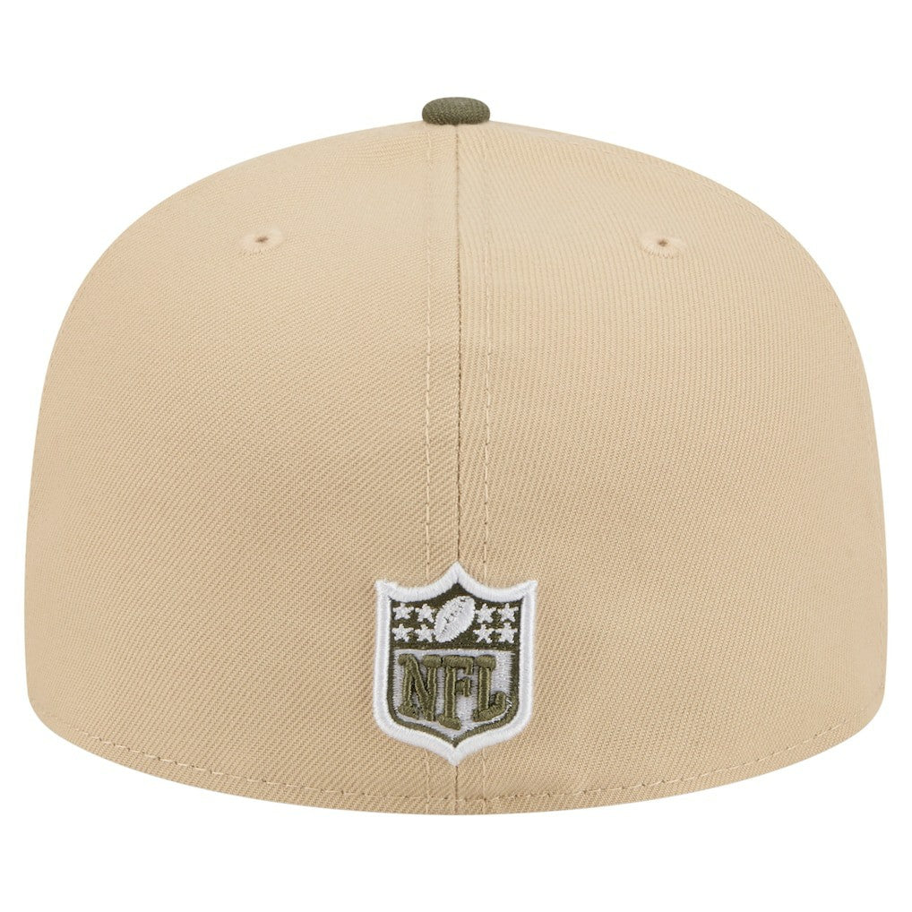 Kansas City Chiefs New Era Color Pack A-Frame 59FIFTY Fitted Hat - Light Beige/Olive Hats