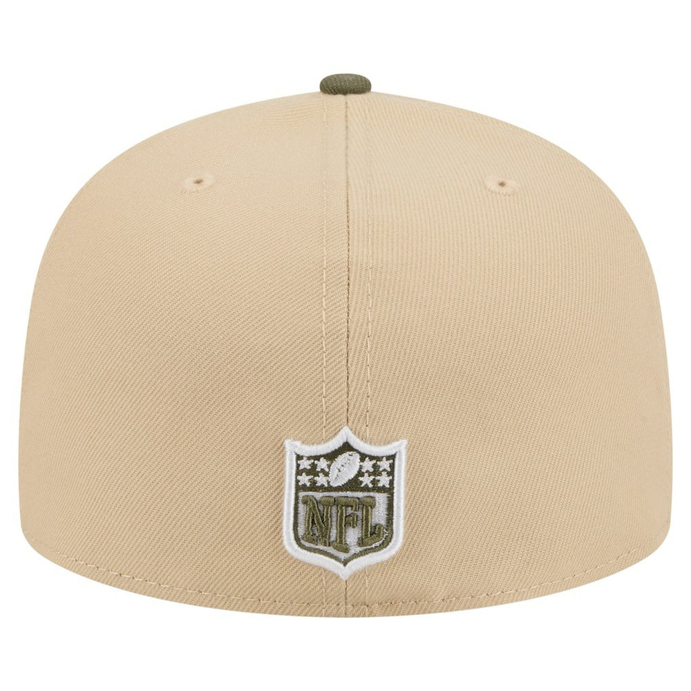 Kansas City Chiefs New Era Color Pack A-Frame 59FIFTY Fitted Hat - Light Beige/Olive Hats