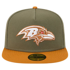 Baltimore Ravens New Era Color Pack A-Frame 59FIFTY Fitted Hat - Olive/Brown Hats