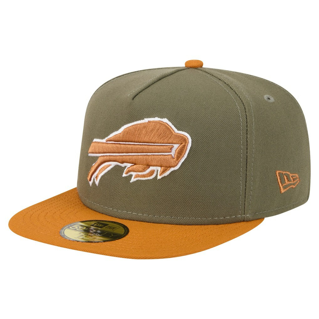 Buffalo Bills New Era Color Pack A-Frame 59FIFTY Fitted Hat - Olive/Brown Hats