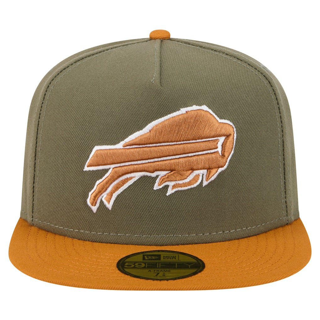 Buffalo Bills New Era Color Pack A-Frame 59FIFTY Fitted Hat - Olive/Brown Hats