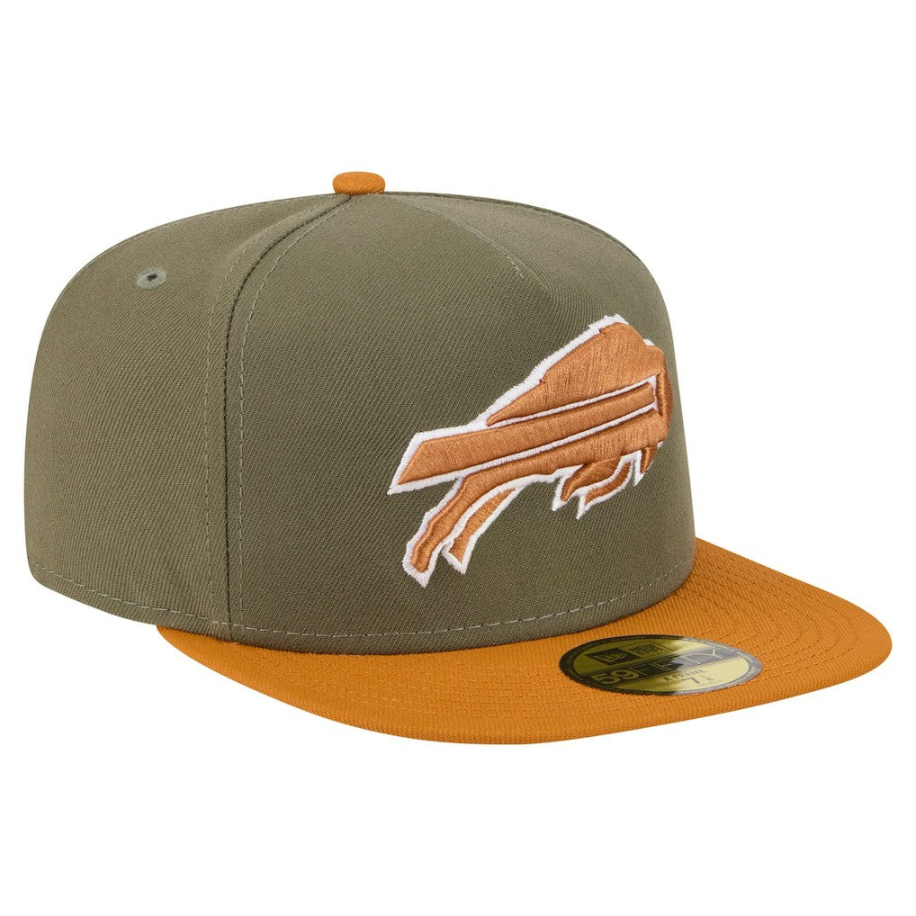 Buffalo Bills New Era Color Pack A-Frame 59FIFTY Fitted Hat - Olive/Brown Hats