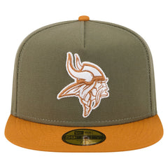 Minnesota Vikings New Era Color Pack A-Frame 59FIFTY Fitted Hat - Olive/Brown Hats