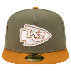 Kansas City Chiefs New Era Color Pack A-Frame 59FIFTY Fitted Hat - Olive/Brown Hats