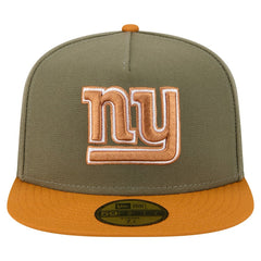New York Giants New Era Color Pack A-Frame 59FIFTY Fitted Hat - Olive/Brown Hats