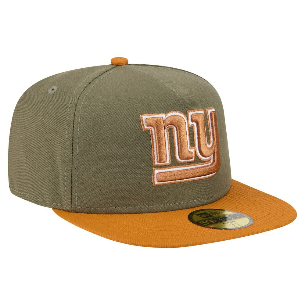 New York Giants New Era Color Pack A-Frame 59FIFTY Fitted Hat - Olive/Brown Hats