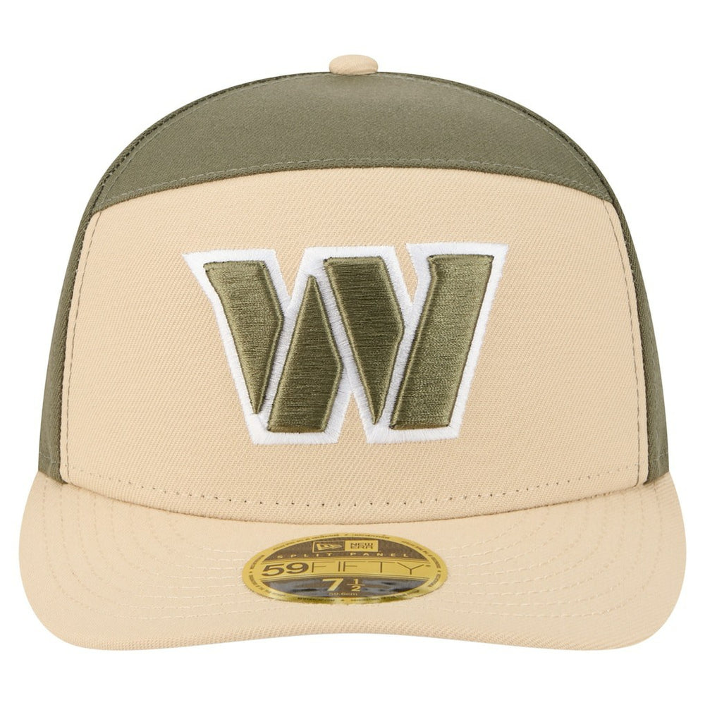 Washington Commanders New Era Two-Tone Color Pack Split Panel 59FIFTY Fitted Hat - Light Beige/Olive Hats