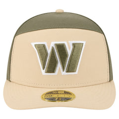 Washington Commanders New Era Two-Tone Color Pack Split Panel 59FIFTY Fitted Hat - Light Beige/Olive Hats