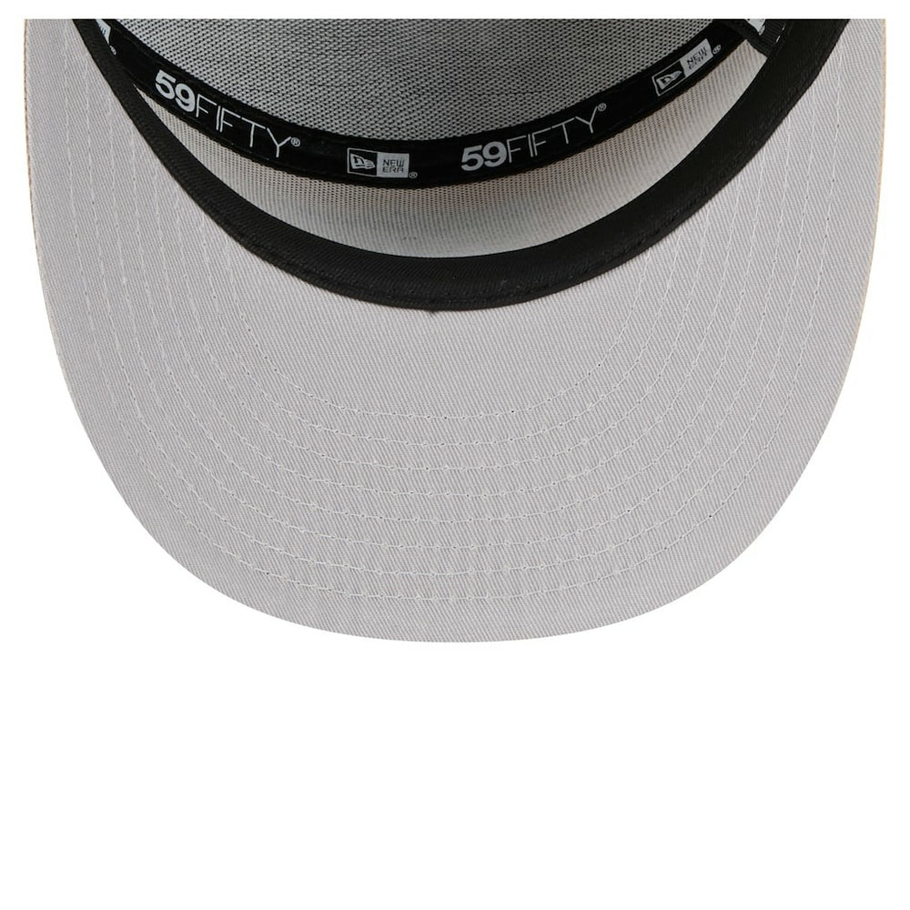 Las Vegas Raiders New Era Two-Tone Color Pack Split Panel 59FIFTY Fitted Hat - Light Beige/Olive Hats
