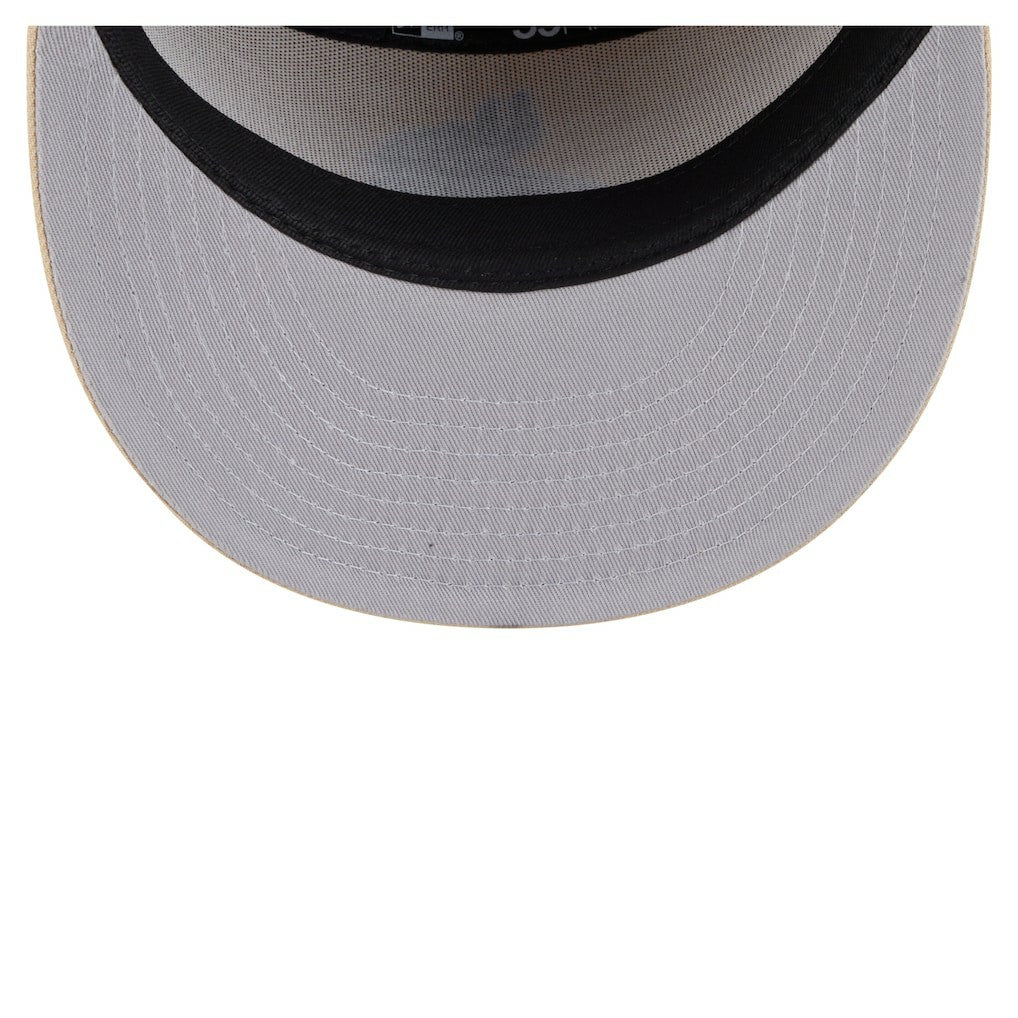 Minnesota Vikings New Era Two-Tone Color Pack Split Panel 59FIFTY Fitted Hat - Light Beige/Olive Hats