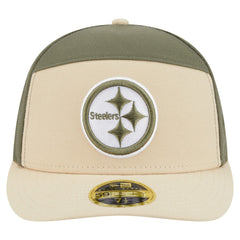 Pittsburgh Steelers New Era Two-Tone Color Pack Split Panel 59FIFTY Fitted Hat - Light Beige/Olive Hats