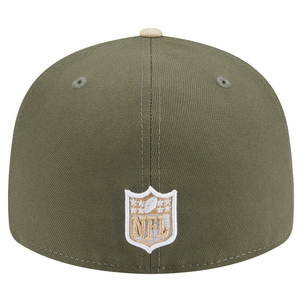 Pittsburgh Steelers New Era Two-Tone Color Pack Split Panel 59FIFTY Fitted Hat - Light Beige/Olive Hats