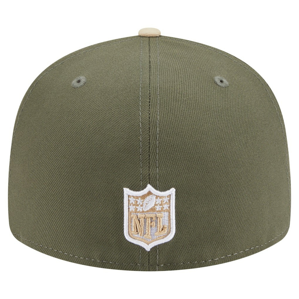 Pittsburgh Steelers New Era Two-Tone Color Pack Split Panel 59FIFTY Fitted Hat - Light Beige/Olive Hats