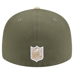 Pittsburgh Steelers New Era Two-Tone Color Pack Split Panel 59FIFTY Fitted Hat - Light Beige/Olive Hats