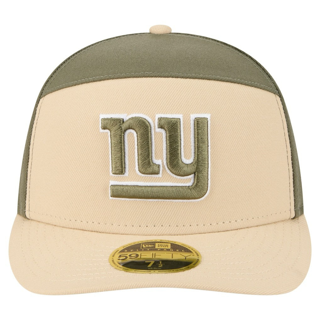 New York Giants New Era Two-Tone Color Pack Split Panel 59FIFTY Fitted Hat - Light Beige/Olive Hats