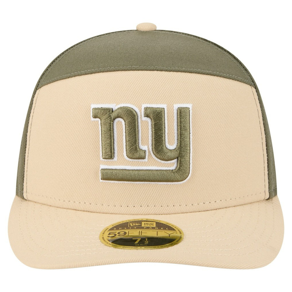 New York Giants New Era Two-Tone Color Pack Split Panel 59FIFTY Fitted Hat - Light Beige/Olive Hats