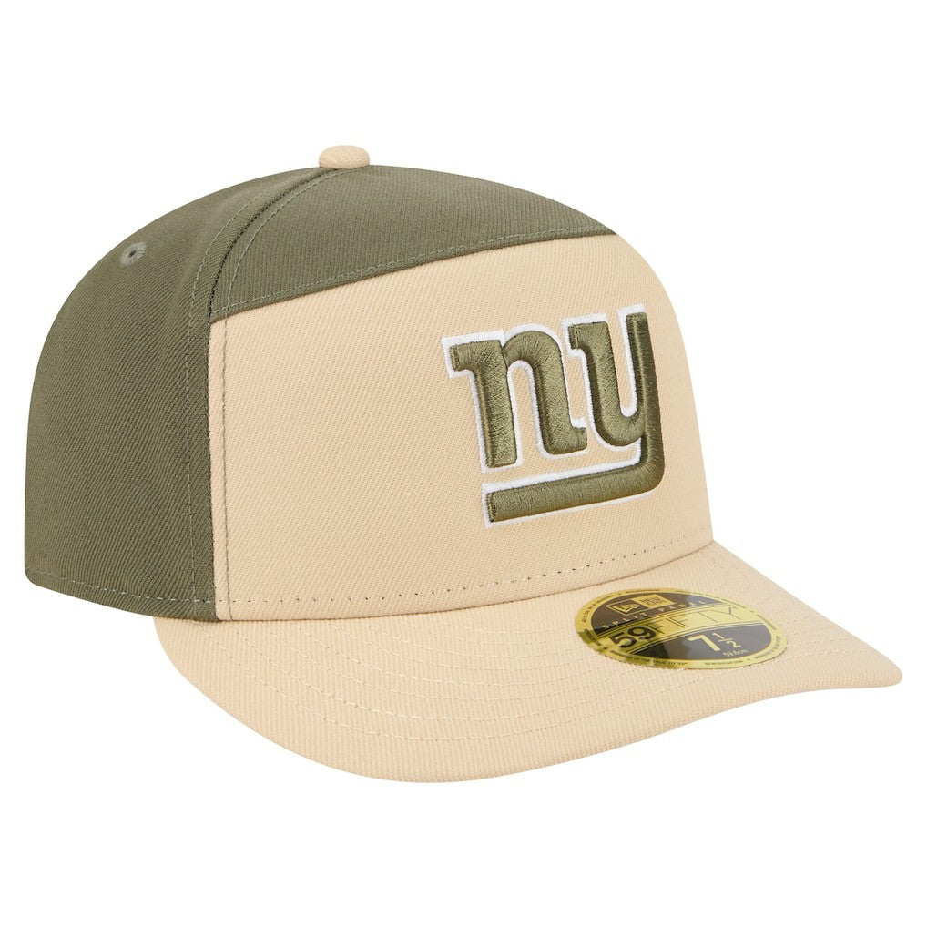 New York Giants New Era Two-Tone Color Pack Split Panel 59FIFTY Fitted Hat - Light Beige/Olive Hats