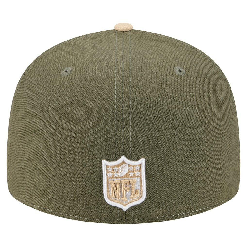 New York Giants New Era Two-Tone Color Pack Split Panel 59FIFTY Fitted Hat - Light Beige/Olive Hats