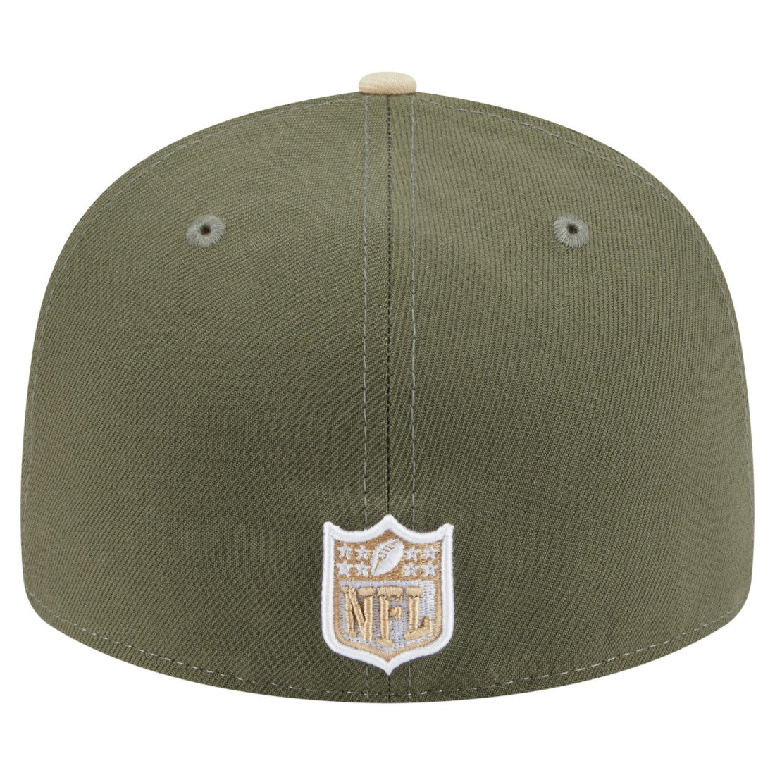 New York Jets New Era Two-Tone Color Pack Split Panel 59FIFTY Fitted Hat - Light Beige/Olive Hats