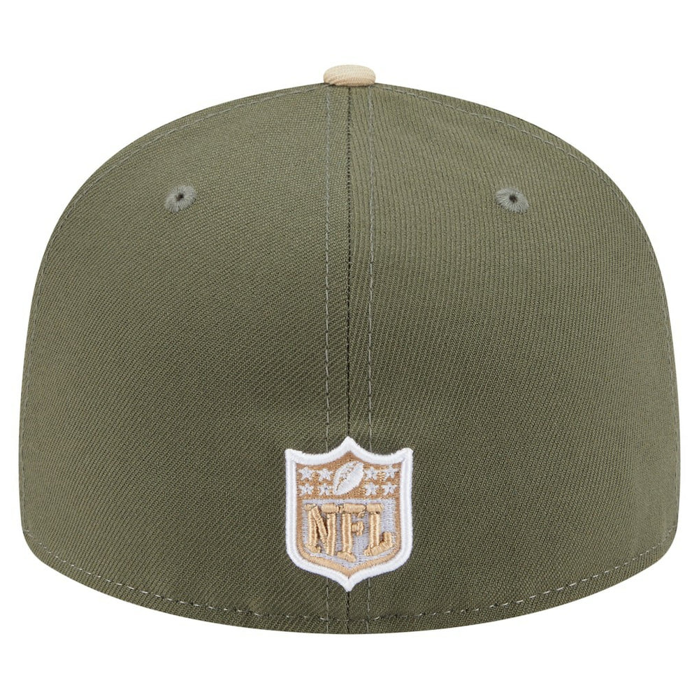 Philadelphia Eagles New Era Two-Tone Color Pack Split Panel 59FIFTY Fitted Hat - Light Beige/Olive Hats