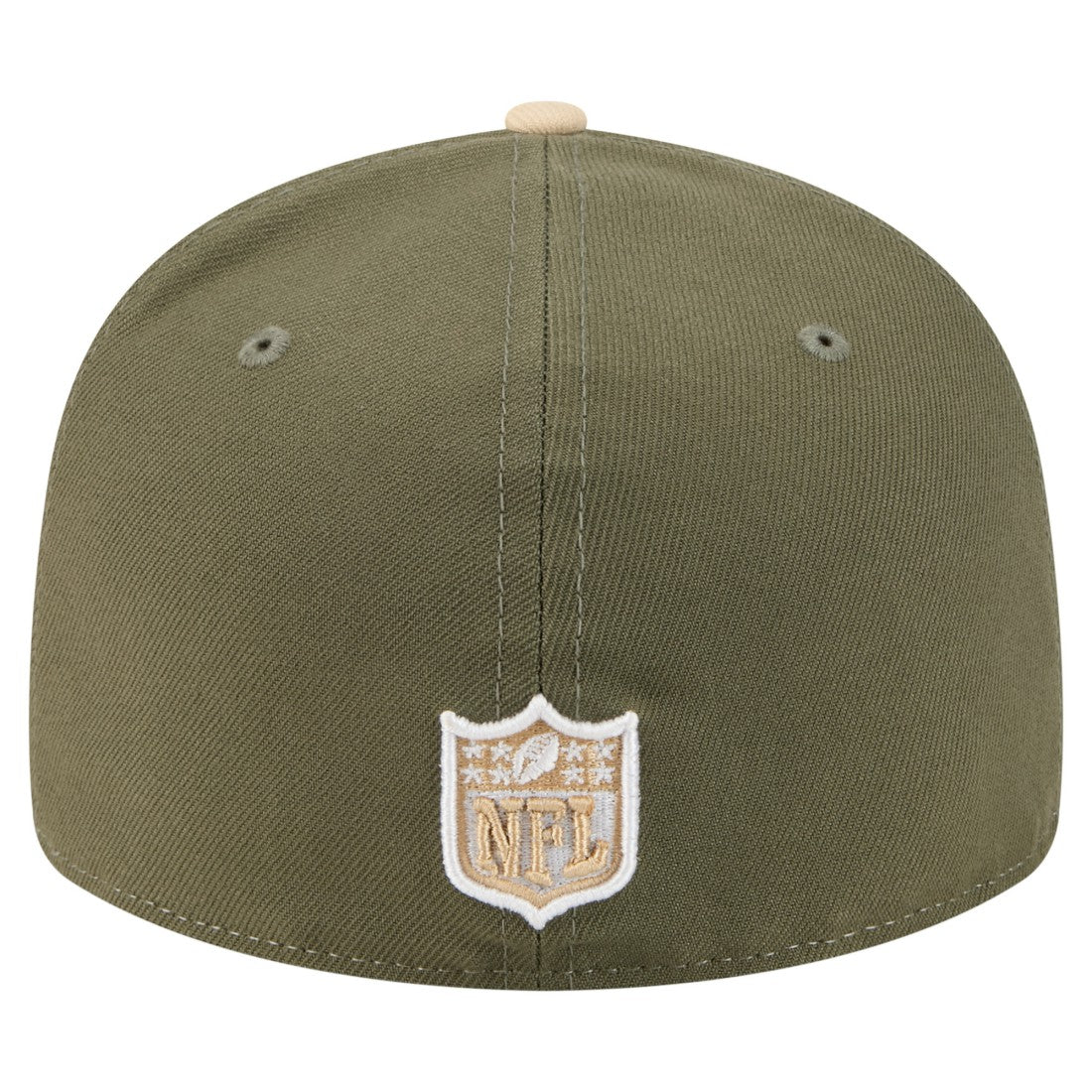 Green Bay Packers New Era Two-Tone Color Pack Split Panel 59FIFTY Fitted Hat - Light Beige/Olive Hats
