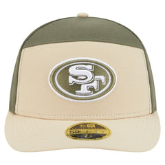San Francisco 49ers New Era Two-Tone Color Pack Split Panel 59FIFTY Fitted Hat - Light Beige/Olive Hats