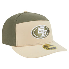 San Francisco 49ers New Era Two-Tone Color Pack Split Panel 59FIFTY Fitted Hat - Light Beige/Olive Hats
