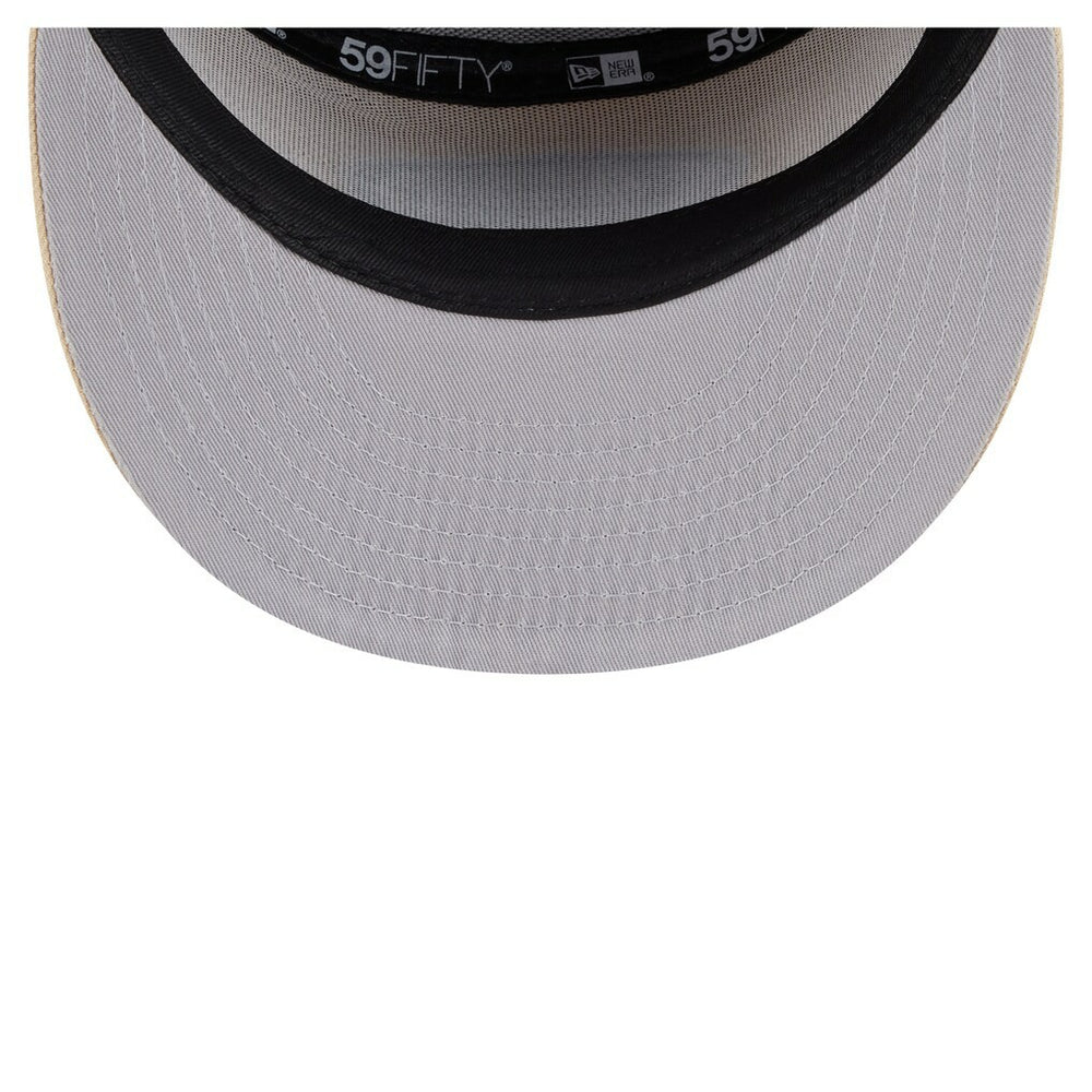 San Francisco 49ers New Era Two-Tone Color Pack Split Panel 59FIFTY Fitted Hat - Light Beige/Olive Hats