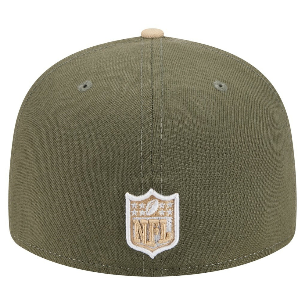 Baltimore Ravens New Era Color Pack Split Panel 59FIFTY Fitted Hat - Light Beige/Olive Hats