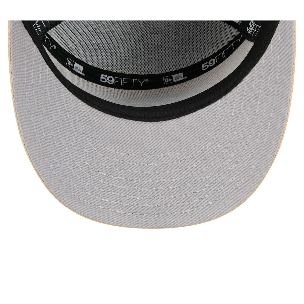 Baltimore Ravens New Era Color Pack Split Panel 59FIFTY Fitted Hat - Light Beige/Olive Hats