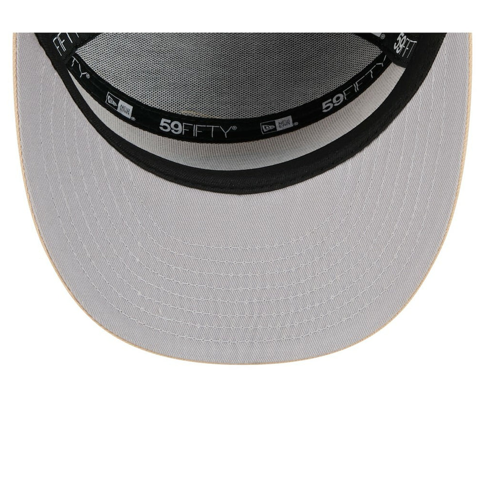 Baltimore Ravens New Era Color Pack Split Panel 59FIFTY Fitted Hat - Light Beige/Olive Hats