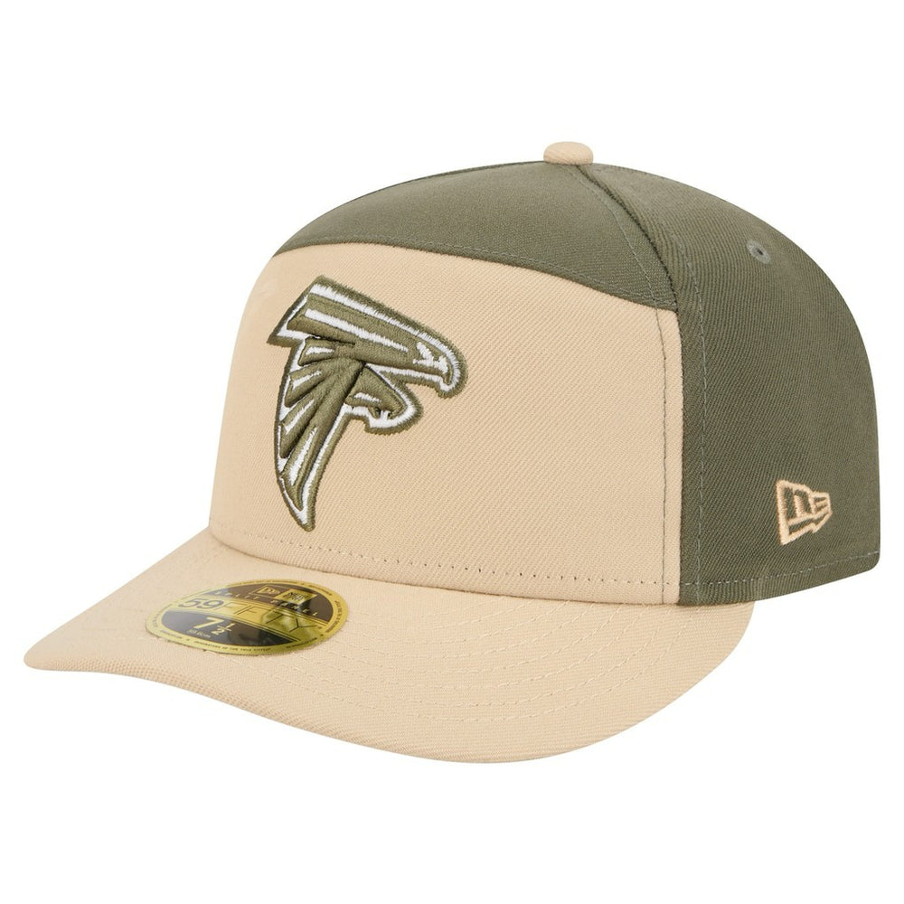 Atlanta Falcons New Era Color Pack Split Panel 59FIFTY Fitted Hat - Light Beige/Olive Hats