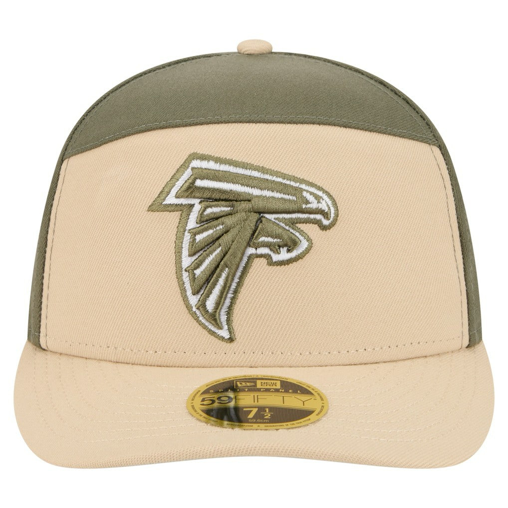 Atlanta Falcons New Era Color Pack Split Panel 59FIFTY Fitted Hat - Light Beige/Olive Hats