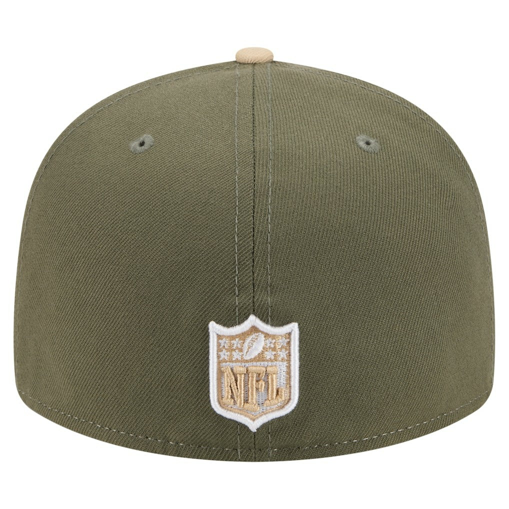Atlanta Falcons New Era Color Pack Split Panel 59FIFTY Fitted Hat - Light Beige/Olive Hats