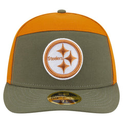 Pittsburgh Steelers New Era Two-Tone Color Pack Split Panel 59FIFTY Fitted Hat - Olive/Brown Hats