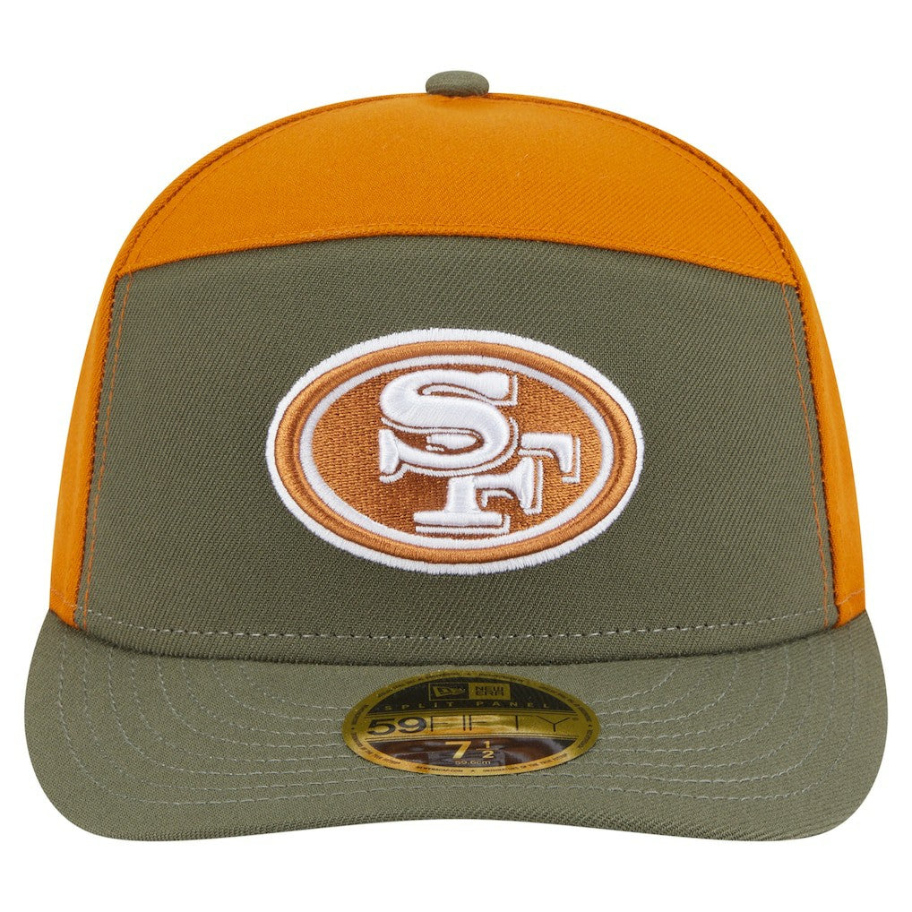 San Francisco 49ers New Era Two-Tone Color Pack Split Panel 59FIFTY Fitted Hat - Olive/Brown Hats