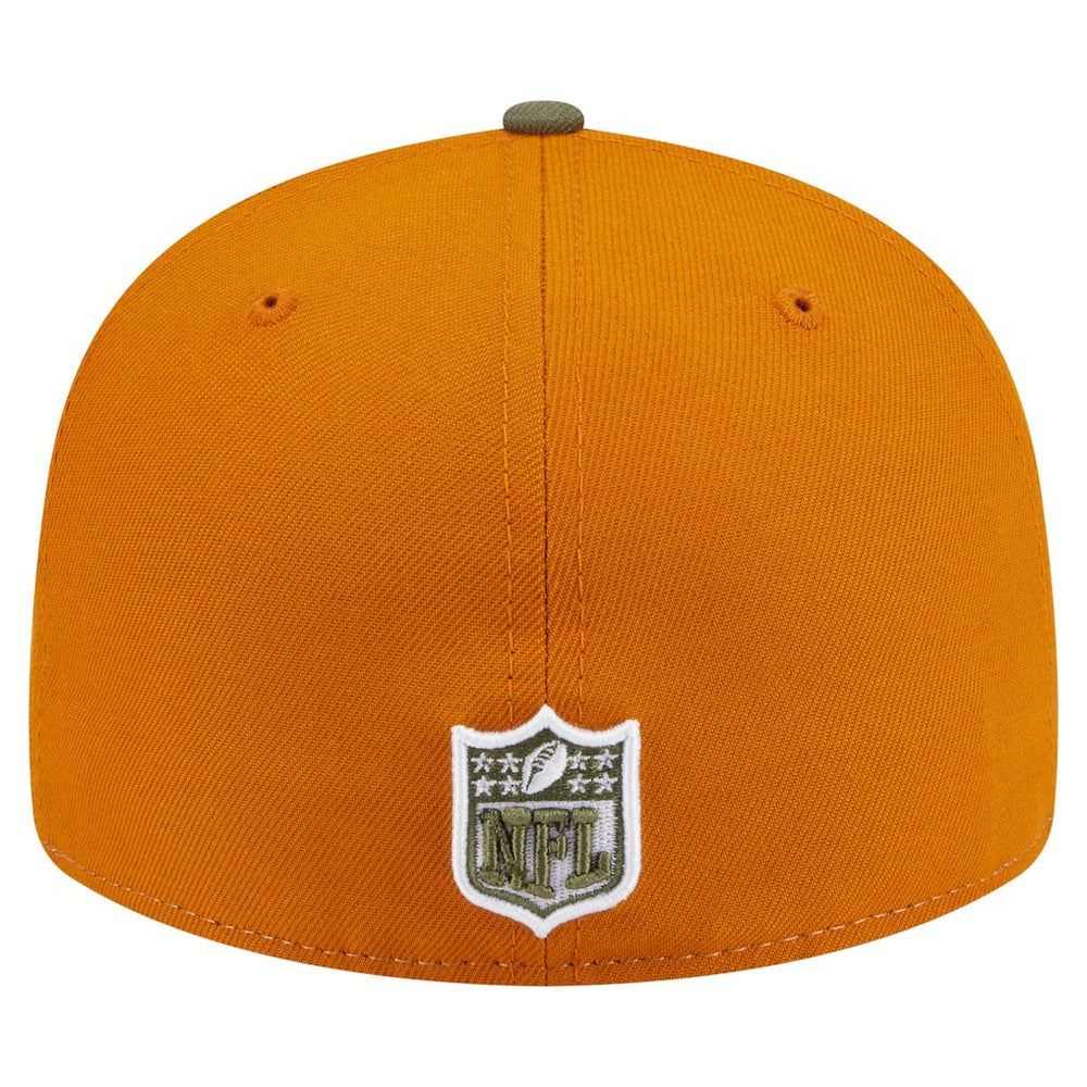 Miami Dolphins New Era Two-Tone Color Pack Split Panel 59FIFTY Fitted Hat - Olive/Brown Hats