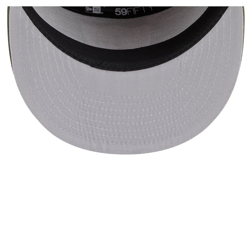 Las Vegas Raiders New Era Two-Tone Color Pack Split Panel 59FIFTY Fitted Hat - Olive/Brown Hats