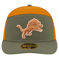 Detroit Lions New Era Two-Tone Color Pack Split Panel 59FIFTY Fitted Hat - Olive/Brown Hats