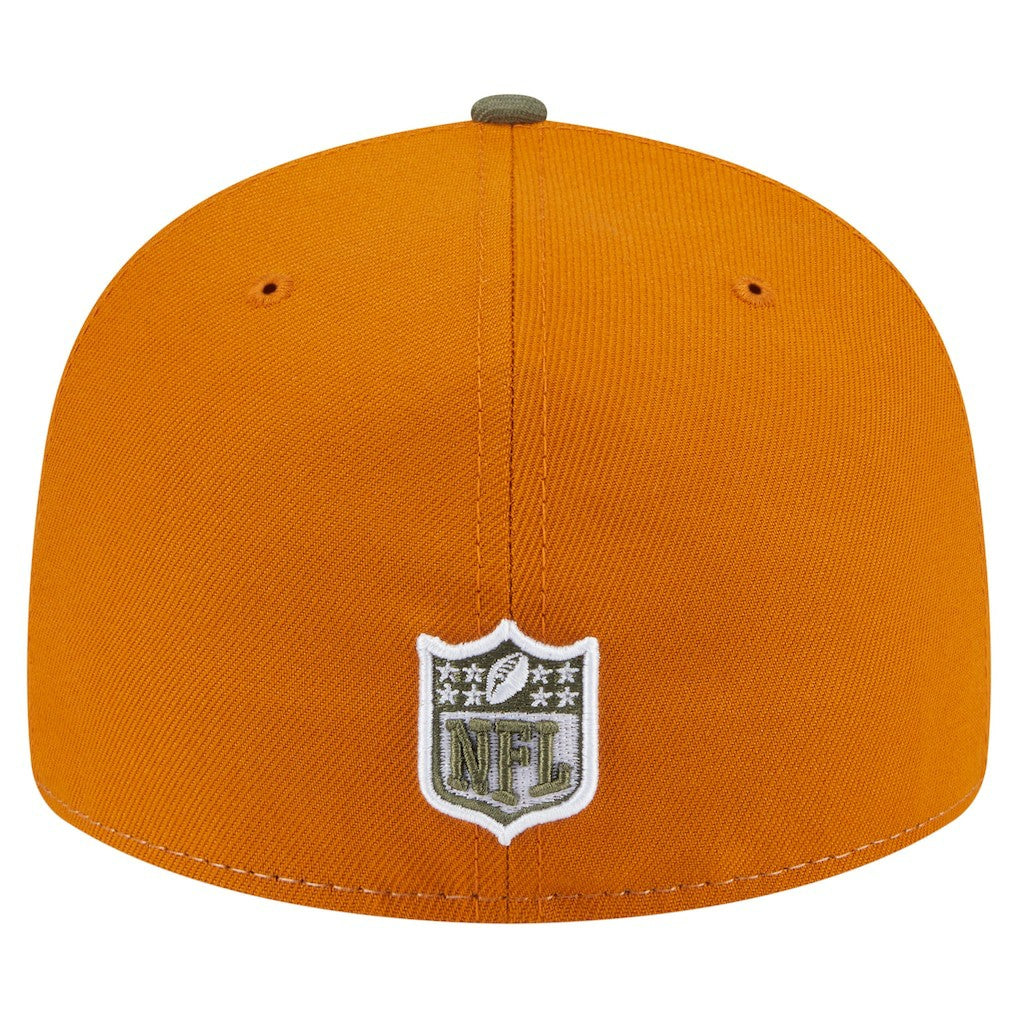 Detroit Lions New Era Two-Tone Color Pack Split Panel 59FIFTY Fitted Hat - Olive/Brown Hats