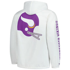 Minnesota Vikings Vintage Logo Coaches Full-Snap Hoodie Jacket - White Hoodies