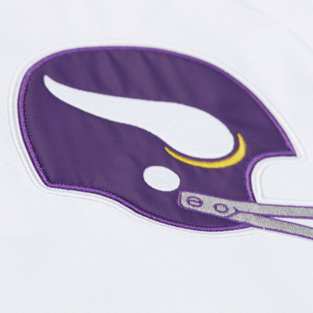 Minnesota Vikings Vintage Logo Coaches Full-Snap Hoodie Jacket - White Hoodies